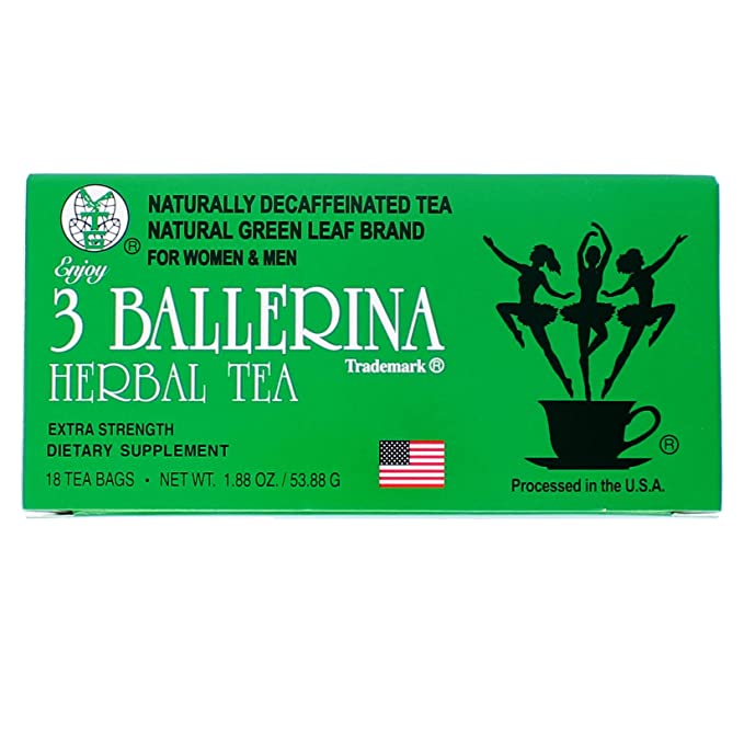 3 Ballerina Tea Dieters Drink, Extra Strength, 18-Count Tea Bags - 781308001288