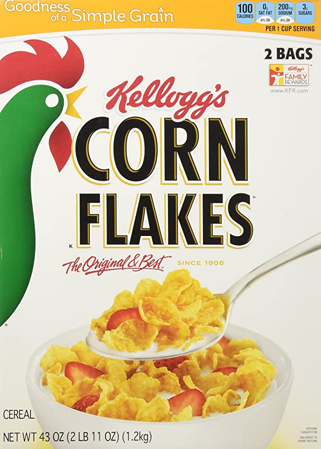  Kellogg's Corn Flakes, 43 Ounce  - 038000991400