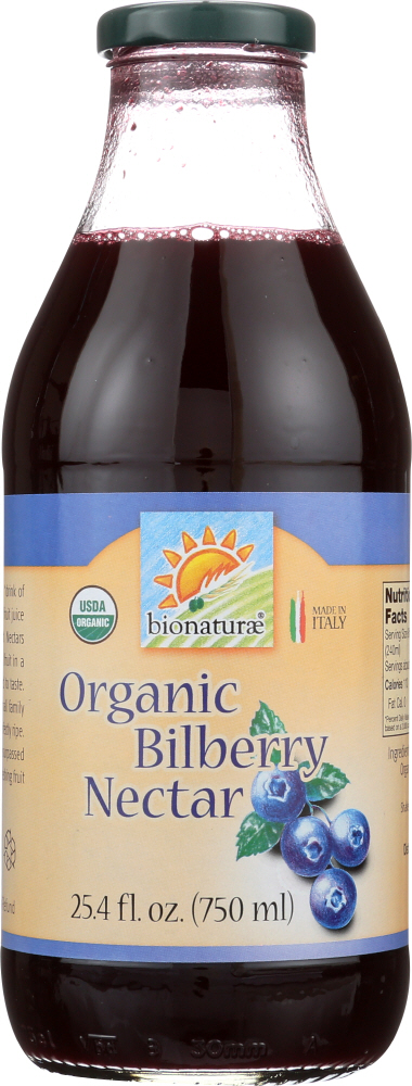 BIONATURAE: Organic Bilberry Fruit Nectar, 25.4 oz - 0799210375069