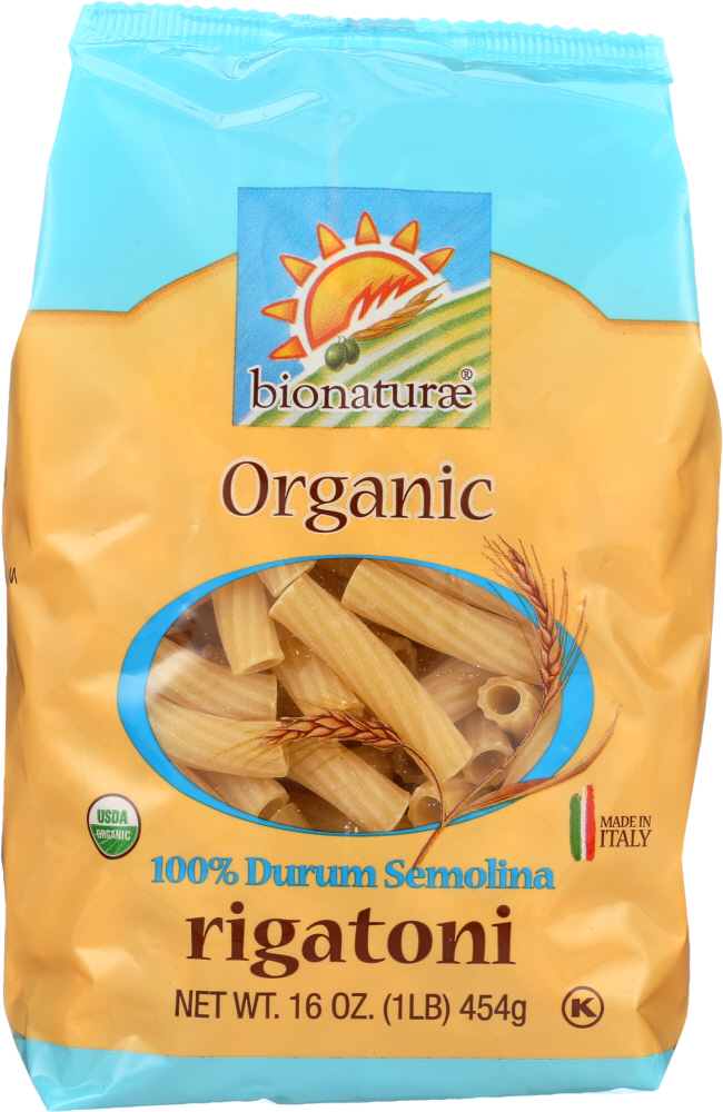 BIONATURAE: Organic Rigatoni Pasta, 16 oz - 0799210555522