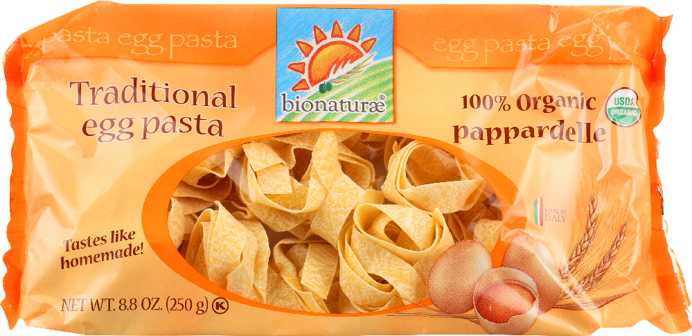 Traditional Egg Pasta, 100% Organic Pappardelle - 799210825021