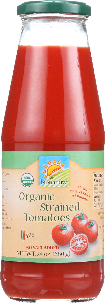 No Salt Added 100% Organic Strained Tomatoes - 799210968018