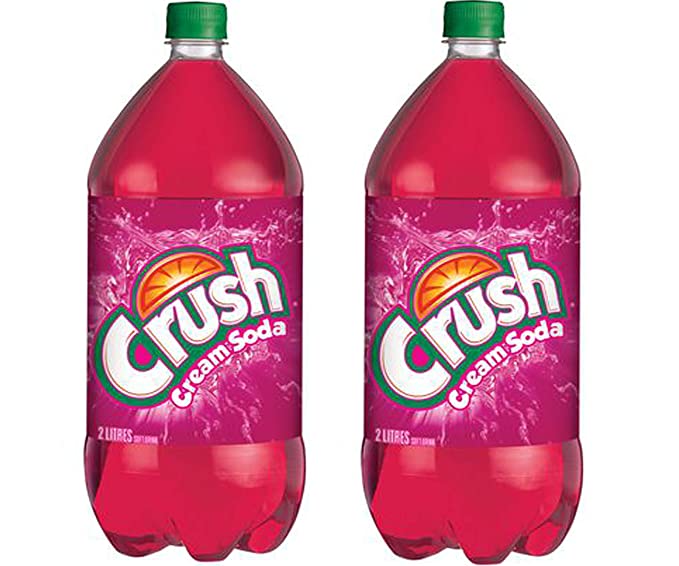 Crush Cream Soda Soft Drink 2 Bottles, 2 Litres / 67.6 Fluid Ounces each {Imported from Canada} (2 Bottles) - 799562962870