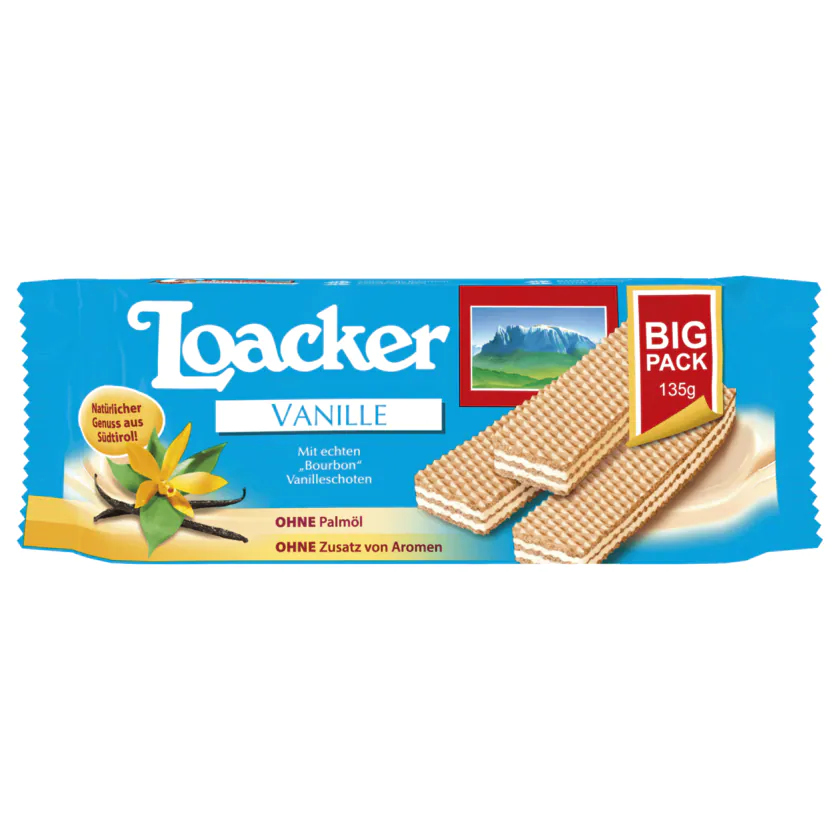 Loacker Waffeln Vanille 135g - 8000380199563