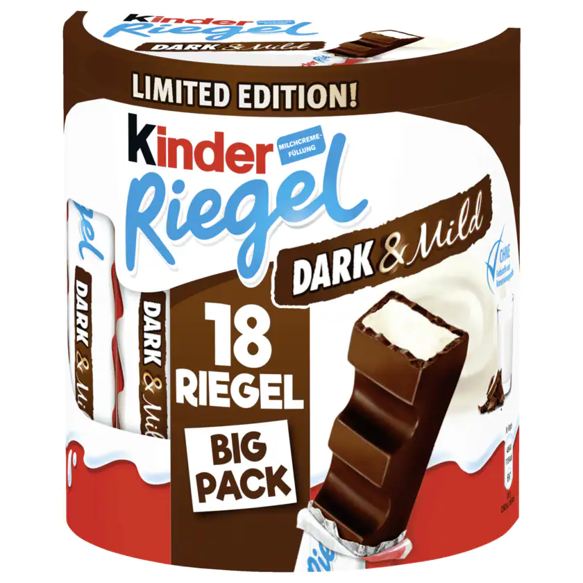 Kinder Riegel Dark&Mild 378g, 18 Stück - 8000500357637