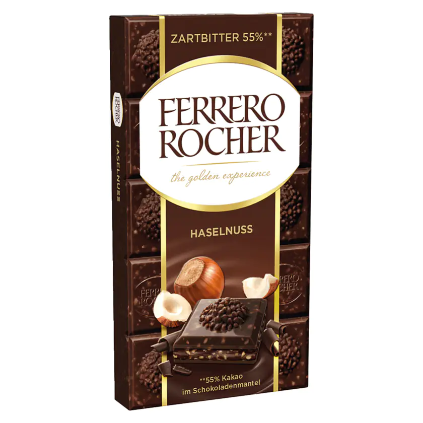 Ferrero Rocher Haselnuss Tafel Zartbitter 90g - 8000500359815