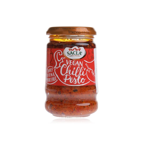 Sacla vegan chilli pesto 190g - Waitrose UAE & Partners - 8001060038912