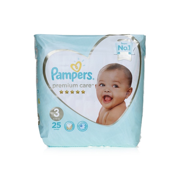 Pampers premium care nappies size 3 x25 - Waitrose UAE & Partners - 8001090267115