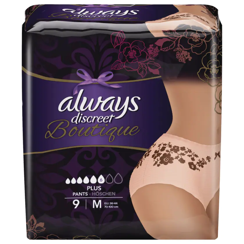 Always Discreet Boutique Pants Plus Größe M 9 Stück - 8001090438973