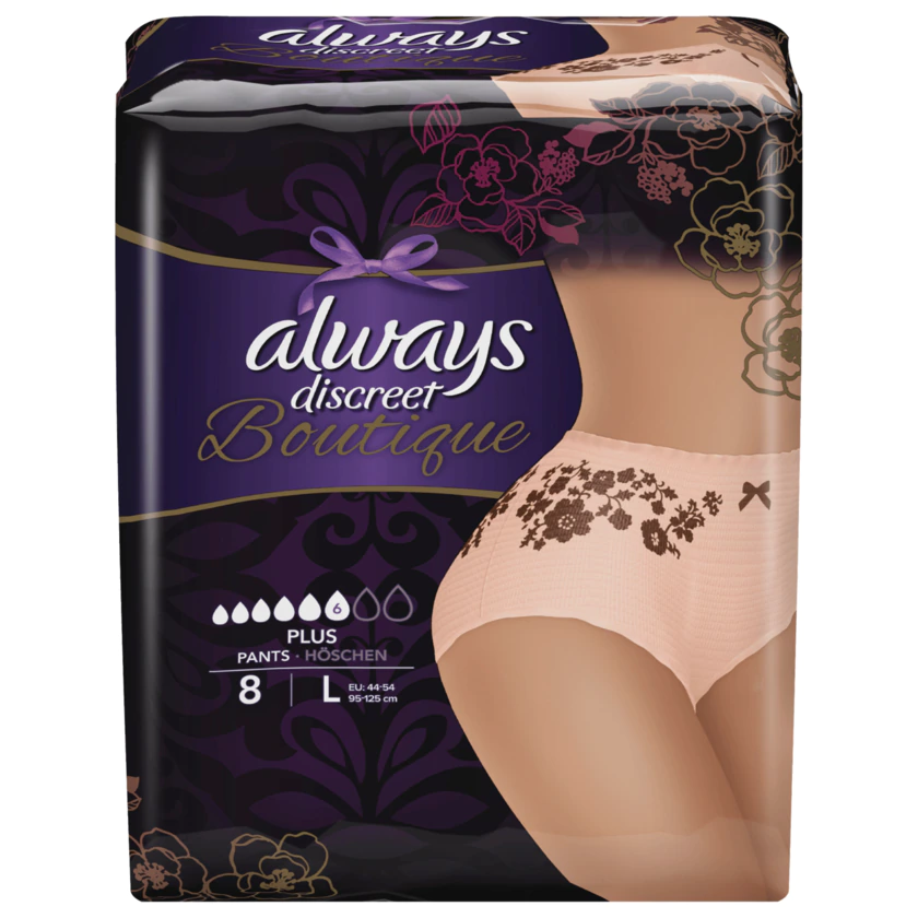 Always Discreet Boutique Pants Plus Größe L 8 Stück - 8001090439055