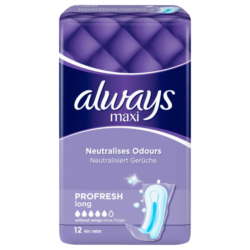 Always Damenbinden Maxi Profresh long 12 Stück - 8001090634863