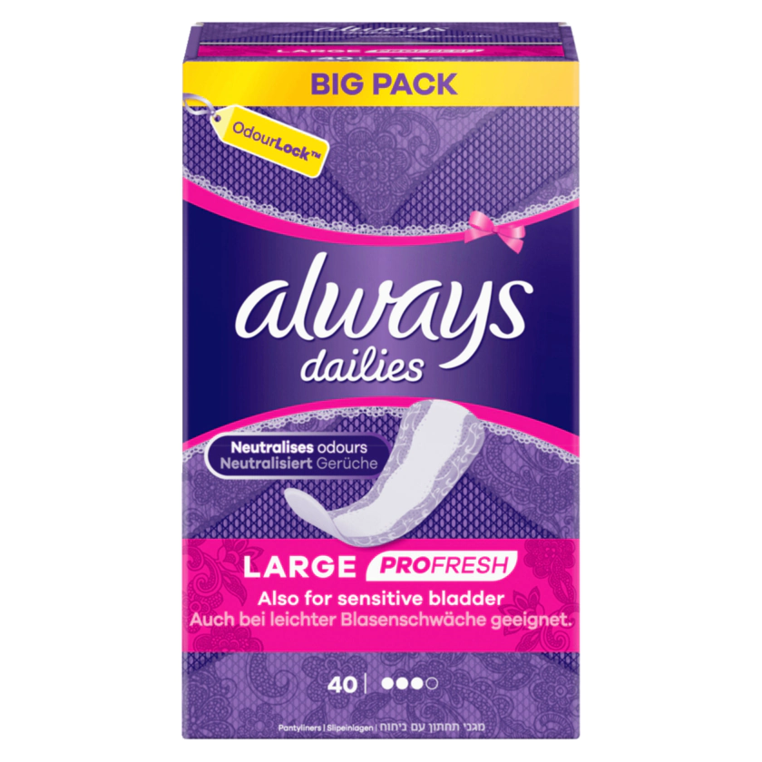 Always Slipeinlagen Profresh Large 40 Stück - 8001090782700