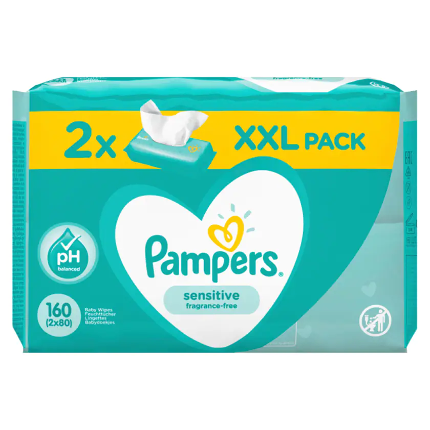 Pampers Sensitive Feuchttücher 2x80 Stück - 8001841062440