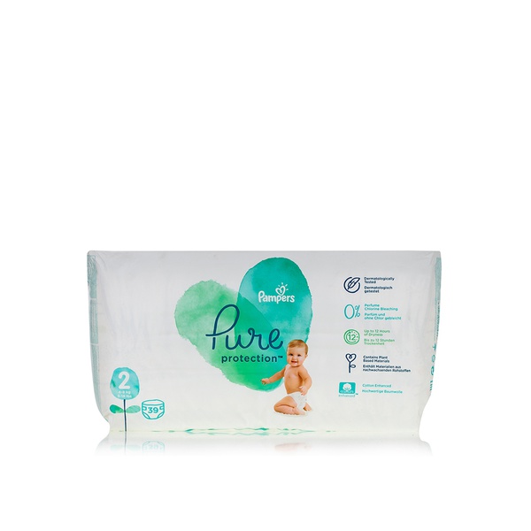 Pampers pure protection nappies size 2 x39 - Waitrose UAE & Partners - 8001841238531