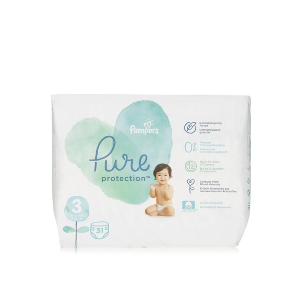 Pampers pure protection nappies size 3 x31 - Waitrose UAE & Partners - 8001841238586