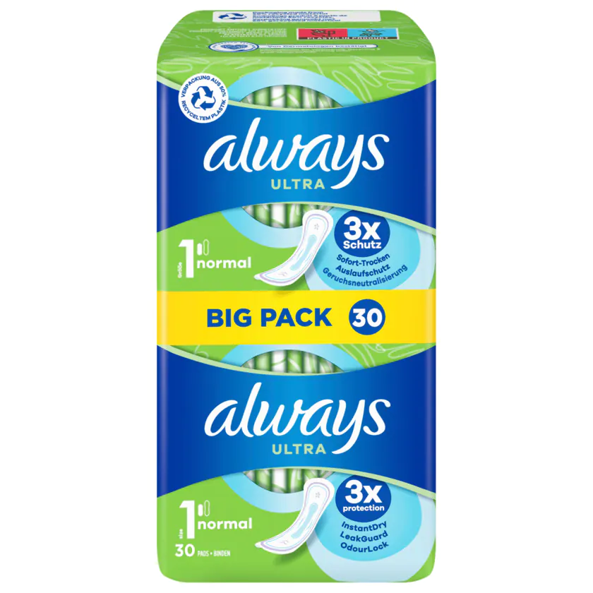 Always Ultra Damenbinden Normal 30 Stück - 8001841953410