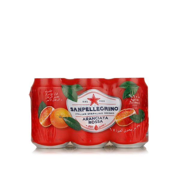 San Pellegrino aranciata rossa 6 x 330ml - Waitrose UAE & Partners - 8002270076558