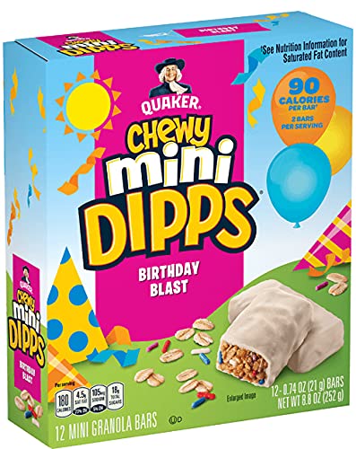 QUAKER CHEWY MINI DIPPS BIRTHDAY BLAST ( 2 PACK ) - 800346775675