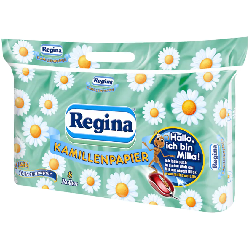 Regina Kamillenpapier 3-lagig 8x150 Blatt - 8004260414494