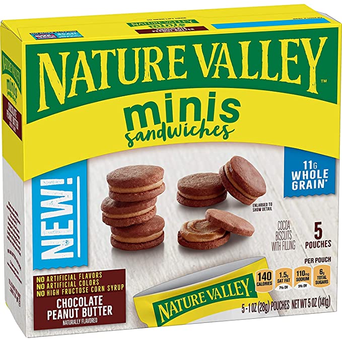  Nature Valley Mini sandwiches , Chocolate Peanut Butter, 5 Count ( 3 pack ) - 800468792147