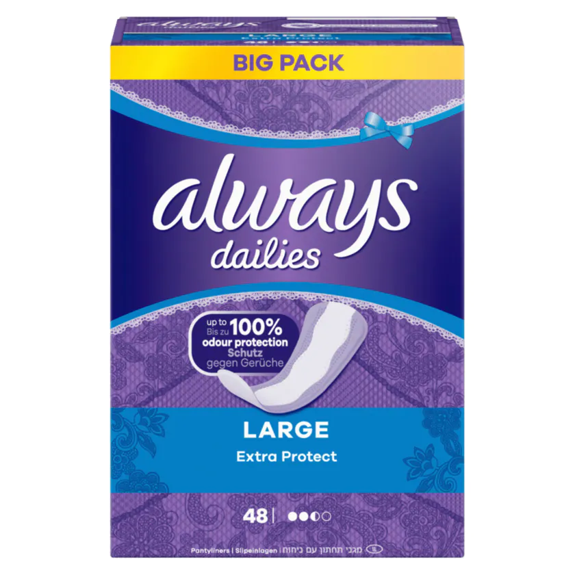 Always Slipeinlagen Extra Protect Large 48 Stück - 8006540221341