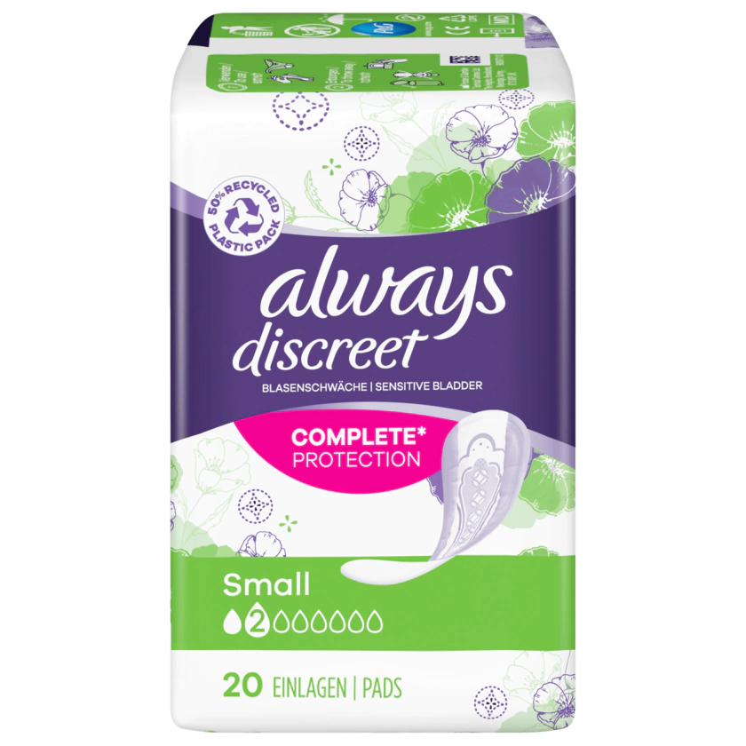 Always Discreet Inkontinenz Einlagen Small 20 Stück - 8006540405062