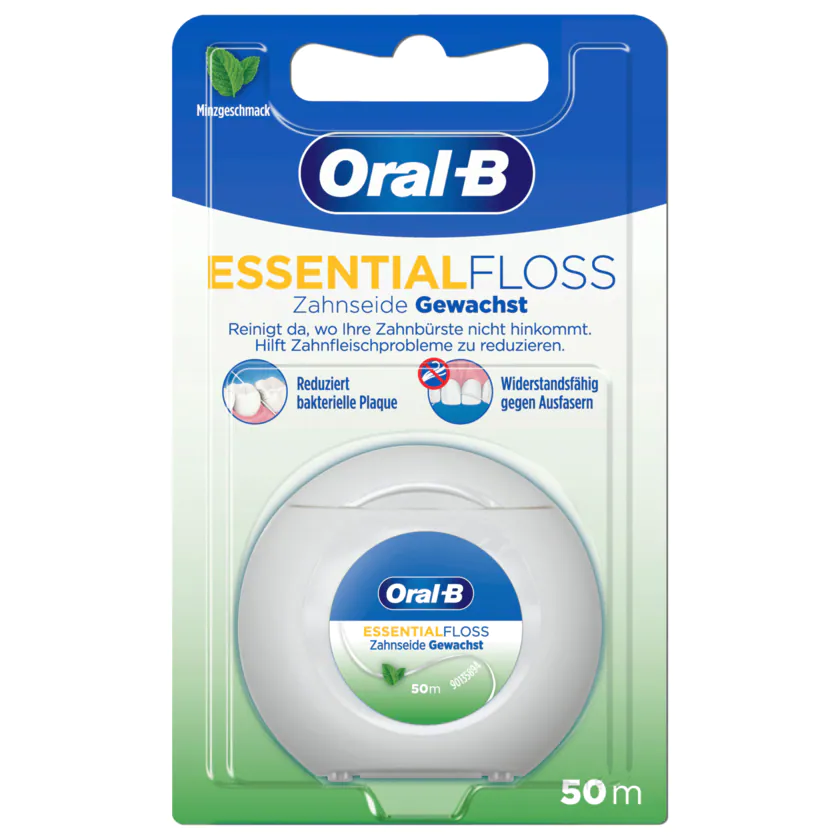 Oral-B Essential Floss Zahnseide Minze gewachst 50m - 8006540491737