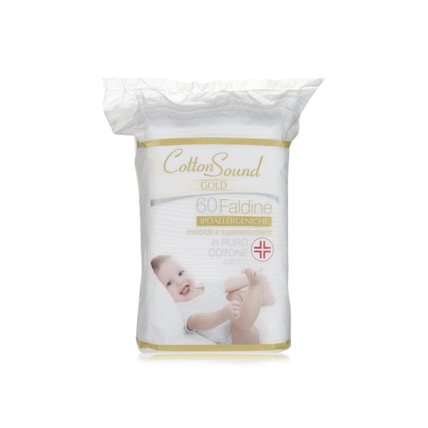 Cotton Sound rectangle cotton baby pads x60 - Waitrose UAE & Partners - 8006746001686