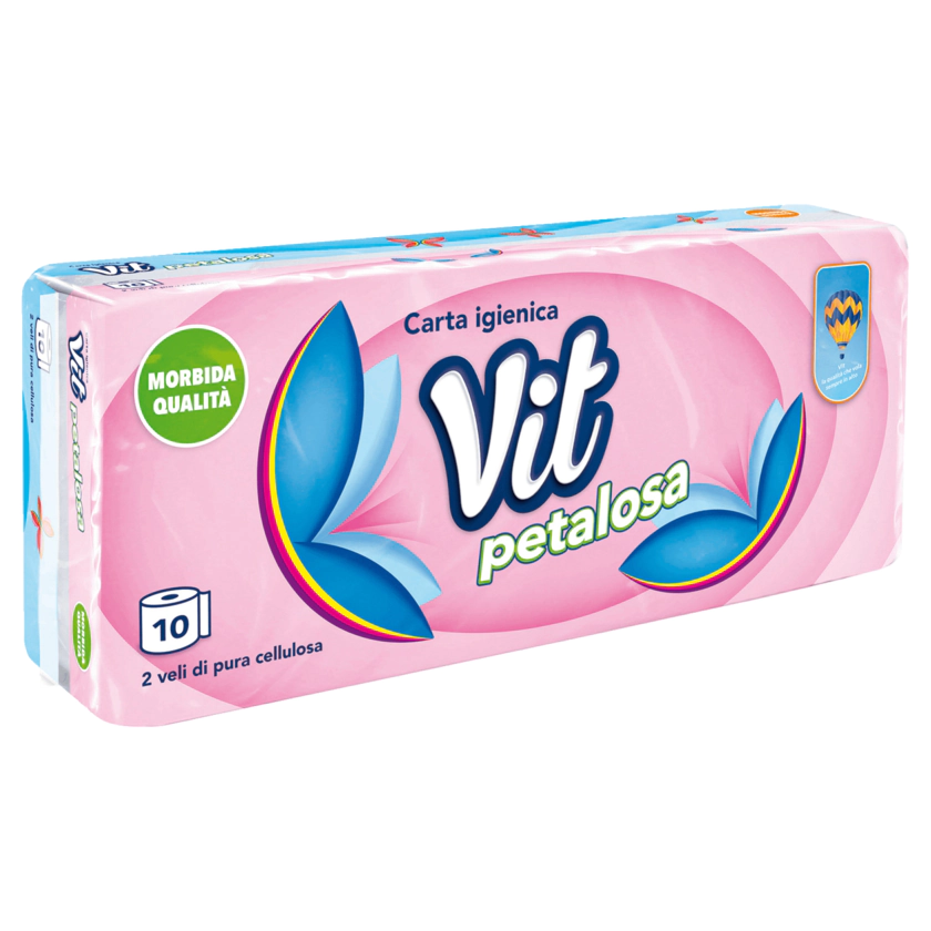 Vit Petalosa Toilettenpapier 2-lagig 10x109 Blatt - 8006783053037