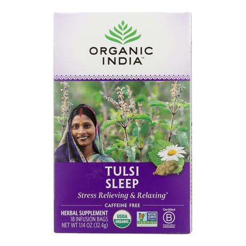 Organic India Tulsi True Wellness Sleep Tea - 18 Tea Bags - Case Of 6 - 0801541507580