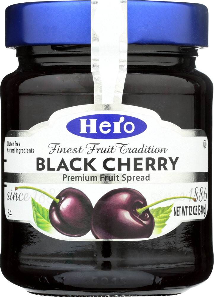 HERO: Premium Black Cherry Fruit Spread, 12 oz - 0804066020077