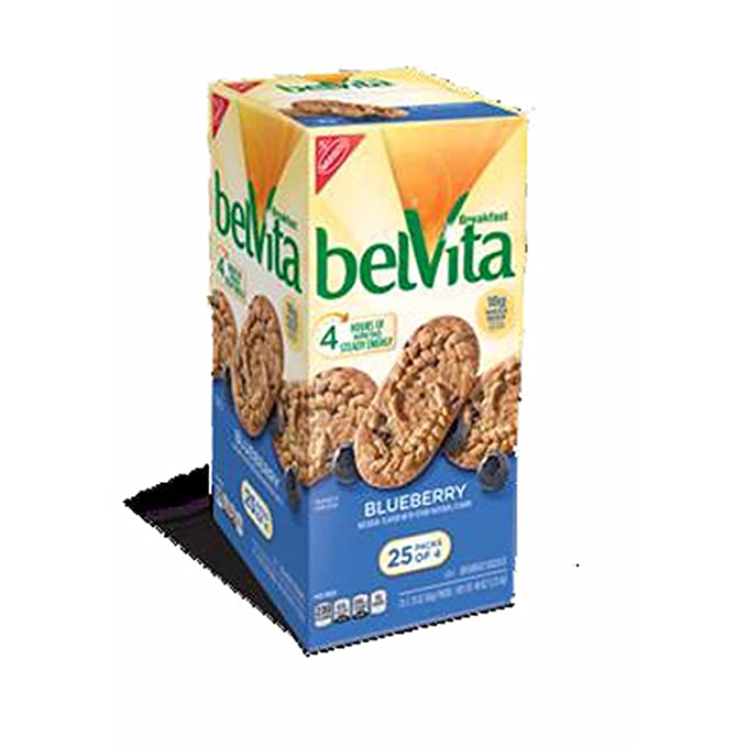  Belvita Blueberry Breakfast Biscuits, 25 Count - 804400004084