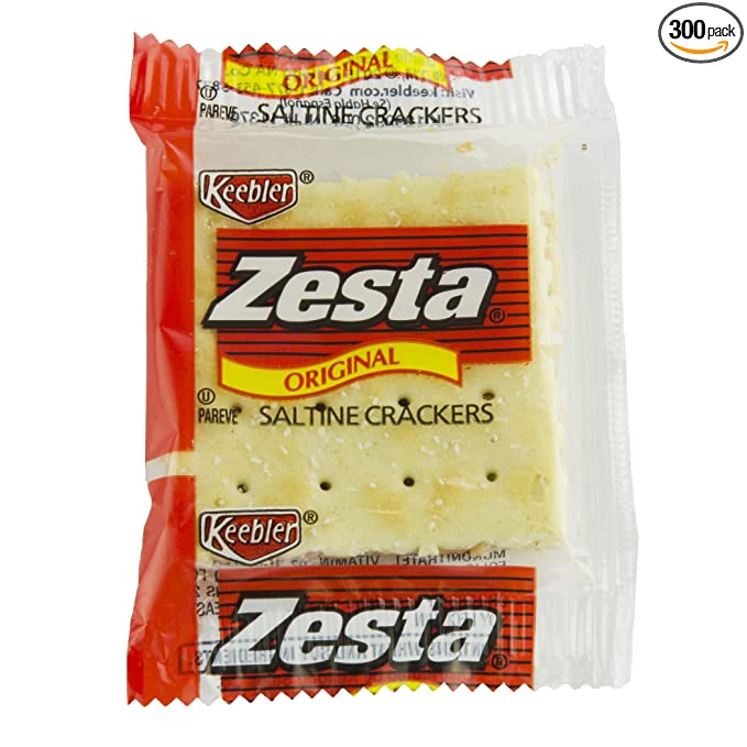 Keebler, Zesta, Saltine Crackers, Original, Single Serve, 0.20 Oz(Pack of 300) - 030100006466