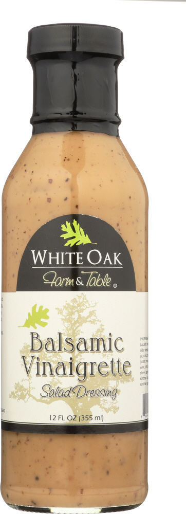 WHITE OAK FARM & TABLE: Balsamic Vinaigrette Gluten Free, 12 oz - 0805426300006