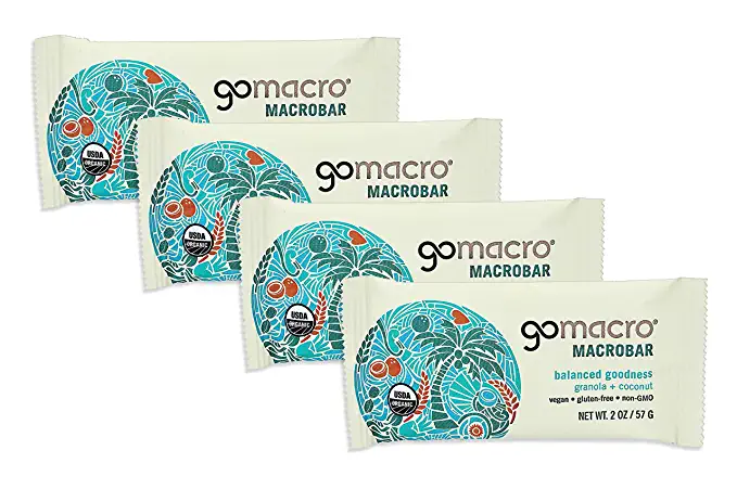 GoMacro Organic Granola with Coconut, 2 oz Bars (Pack of 4) - 805554200001