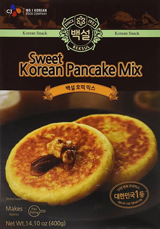 Korean Sweet Pancake Mix, Hotteok (14.10 oz) By Beksul (Original, 1 Pack) - 807176709122