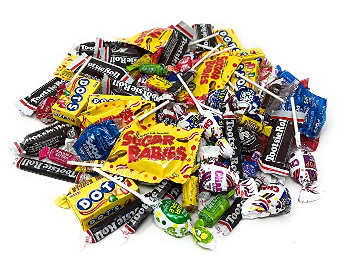  Carnival Candy Assortment - 3 lbs - Tootsie Rolls, Lollipops, Fruit Chews, Sugar Babies and Daddys, Bubble Gum and Dots - Fruity and Chocolatey Bulk Party Mix - Individually Wrapped, 48 oz.  - 808887081620