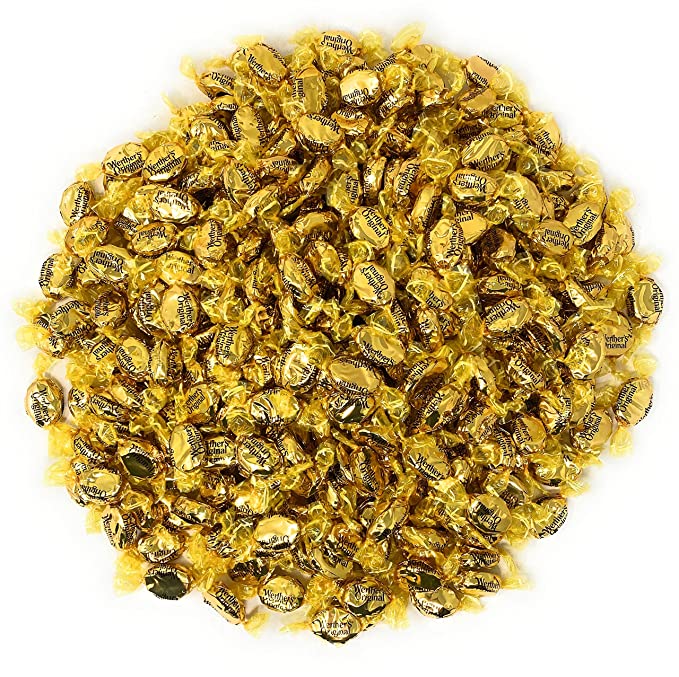 Werther's Original Caramel Butter And French Cream Hard Candies Bulk 4.25 Lbs 360+ Pcs (68 Oz) - 808887245572