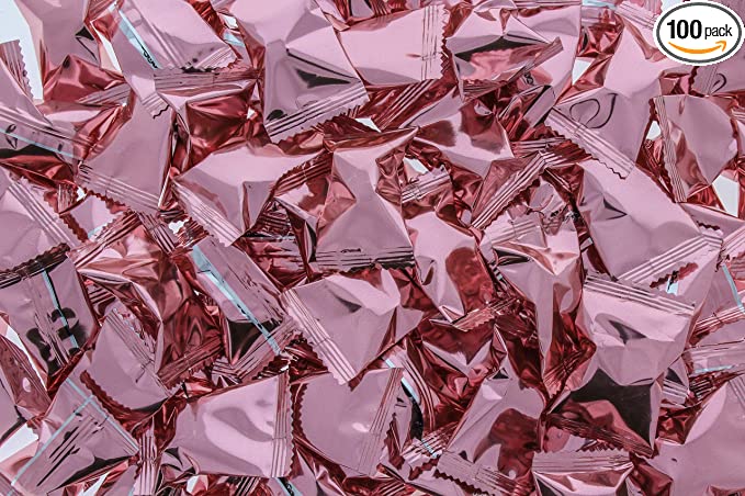  Rose Gold Foil Buttermints - 13 oz. Bag - Approximately 100 Individually Wrapped Mint Candy  - 810000161966