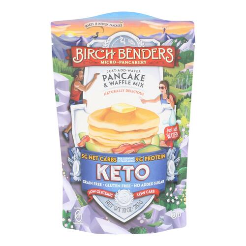 BIRCH BENDERS: Keto Pancake & Waffle Mix, 14 oz - 0810001560065