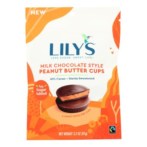 Lily's Sweets - Peanut Butter Cup Milk Chocolate - Case Of 12 - 3.2 Oz - 810003460400