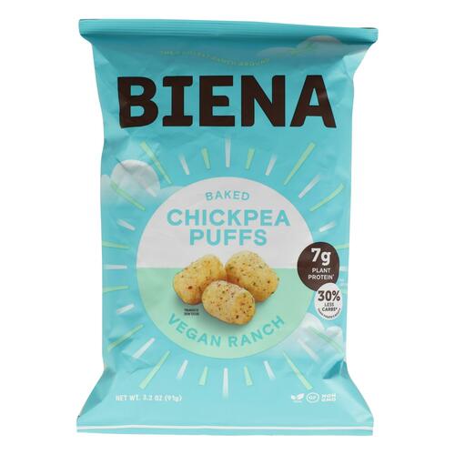 Biena Llc - Puffs.chick Peas Ranch - Case Of 12 - 3.2 Oz - 810003780157