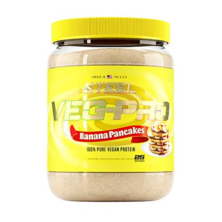 Steel Supplements Veg-PRO Vegan Protein Powder, Banana Pancakes - Organic Pea Protein Powder, Gluten Free, Dairy Free, Soy Free, Non GMO, BCAA Amino Acid (25 Servings, 1.65lbs) - 810005051217