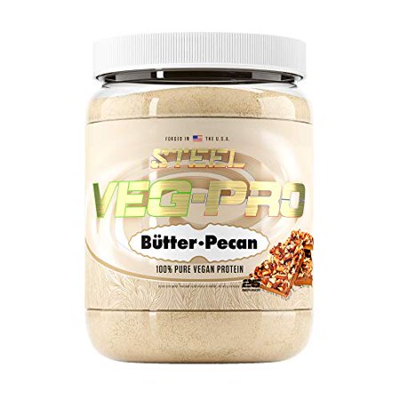 Steel Supplements Veg-PRO Vegan Protein Powder, Butter Pecan - Organic Pea Protein Powder, Gluten Free, Dairy Free, Soy Free, Non GMO, BCAA Amino Acid (25 Servings, 1.65lbs) - 810005051576