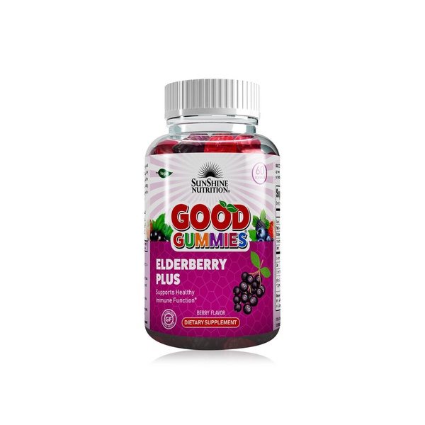 Sunshine Nutrition good gummies elderberry plus 60's - Waitrose UAE & Partners - 810011085572
