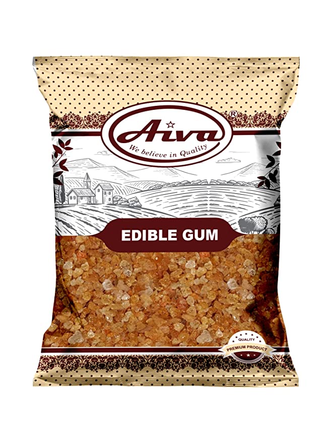  AIVA Edible Gum Whole (Arabica Gum) 7oz (200g) ~ All Natural, Salt-Free | Vegan | No Colors | Indian Origin  - 810013223613