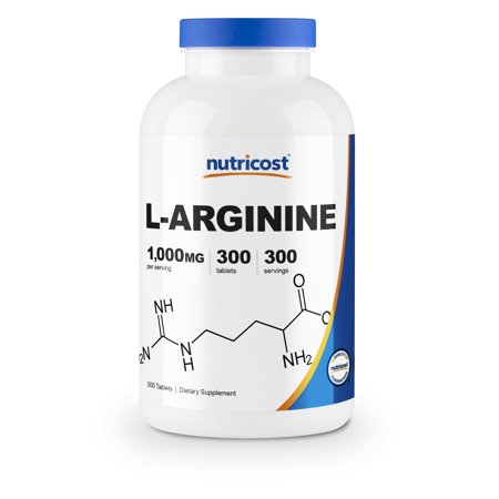 Nutricost L-Arginine 1000mg, Amino Acid Tablets (300 Tablets) - 810014670324