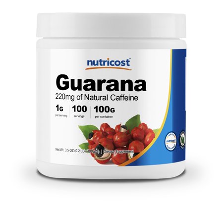 Nutricost Guarana Powder 100 Grams - Non-GMO and Gluten Free - 810014670713