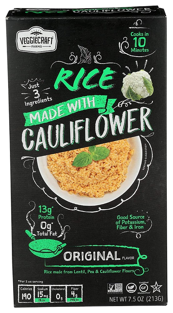 Veggiecraft - Rice Original Cauliflower - Case Of 12-7.5 Oz - 810016280194