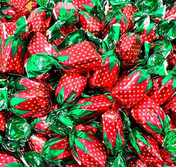  LaetaFood Arcor Strawberry Filled Bon Bons Candy (1 Pound Bag)  - 810016542551